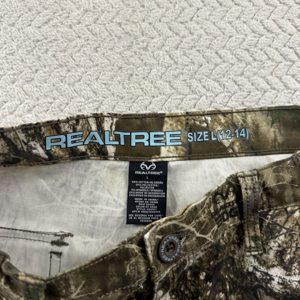 RealTree Camouflage Pants Women's Size L (12-14) Hunting  Cargo Pockets  Ladies - Picture 9 of 15